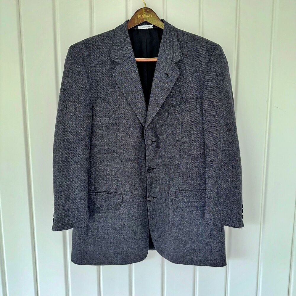Yves Saint Laurent Italian-made Worsted Wool Grey Suit for Dillards Tailored